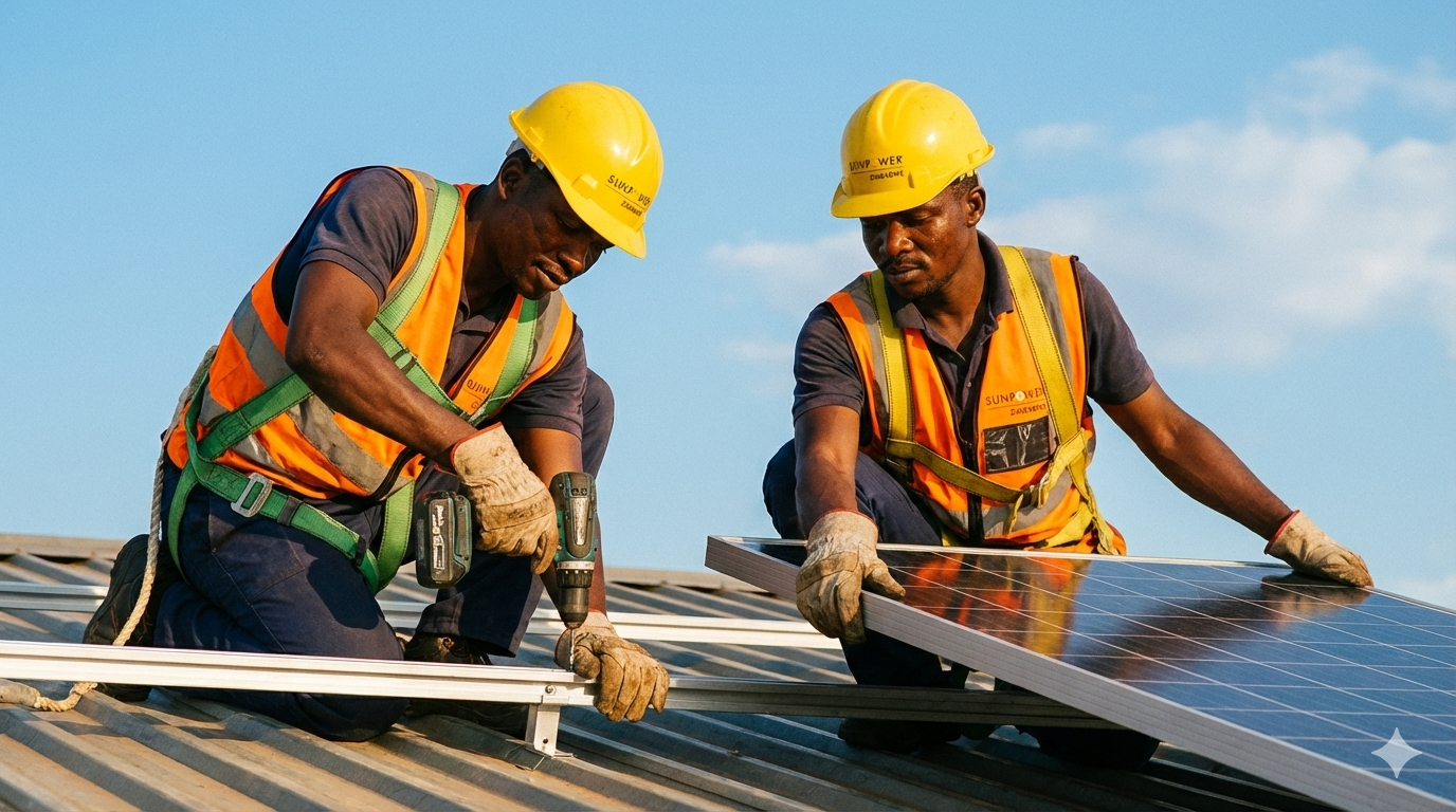 Commercial solar installation in Zimbabwe